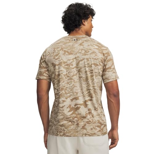 Image of Under Armour Men's ABC Camo Short-Sleeve T-Shirt | Super soft cotton /polyester mix. With camo pattern, crew neck and logo on the left chest.