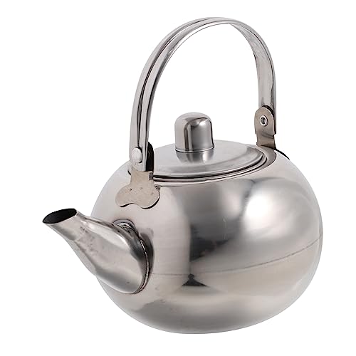 VALICLUD Stainless Steel Tea Kettle with Comfortable Handle Heat Resistant Water Pot for Gas and Induction Cookers Portable Lightweight Teapot for Home Use