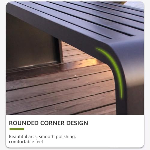 Banc de jardin en métal résistant aux intempéries 200 kg durable - 7