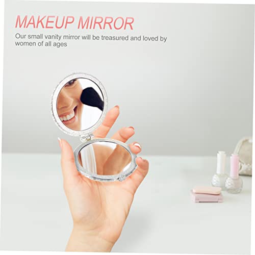 Fomiyes 4Pcs Double Sided Makeup Mirror Mini Mirrors Mini Vanity Mirror Travel Makeup Mirror Vintage Mirror Personalised Compact Mirror Pocket Mirror Magnifying Pocket Makeup Mirror Round #TOP3