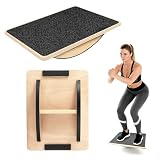 Balance Board in legno, tavola per l'equilibrio, 40 x 30 cm, tavola d'equilibrio in legno, per l'allenamento delle caviglie