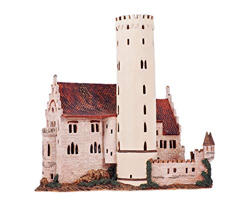 Midene Ceramic Art Tealight Candle Holder Room Decoration Handcrafted Collectible Miniature Light House Lichtenstein Castle, Germany E210N* #TOP5