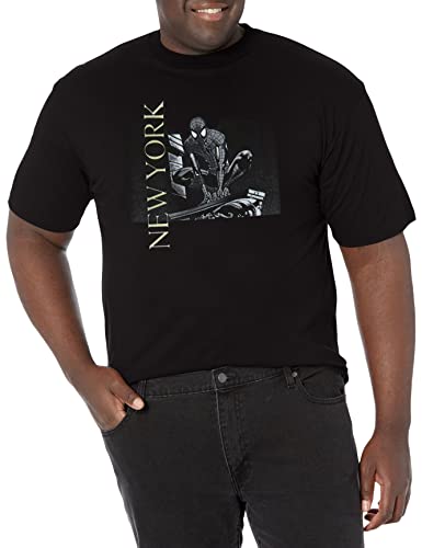 T-shirt homme Marvel Spidey NY haut décontracté col rond imprimé