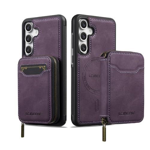 Étui pour Samsung Galaxy A56 5G violet avec portefeuille en cuir amovible