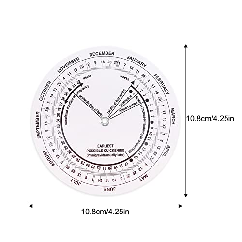 Image of Yinuoday Pregnancy Wheel, 8Pcs Pregnant Due Date Calculator for Doctors Midwives Nurses Pregnant Patients and Health Workers