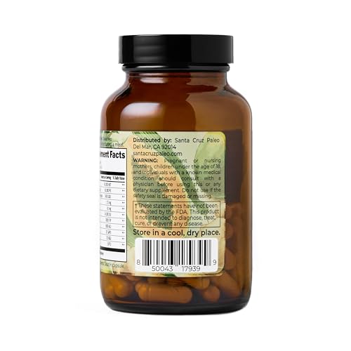 Image of Santa Cruz Paleo, Pre-Feast Digestive Enzymes Supplement, Multi Enzyme for Women and Men, Fiber Supplement for Gut Health & Digestive Health, Gluten Free, Keto, Paleo, Sugar Free, 60 Capsules
