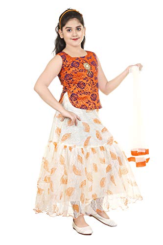 Image of Zooba Girls Lahenga Choli and Dupatta Set