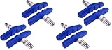 Longueur : 60mm ; cyclingcolors 4X Patin de Frein vélo 2 Paires 60mm symétrique v-Brake Compatible avec Shimano Tektro Avid Sram Jante Cycle VTT VTC Ville, Bleu (Lot de 2)