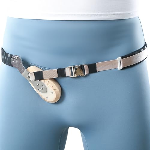 Faja para Hernia para Mujeres y Hombres, Soporte Inguinal Ajustable, Acero Inoxidable 304 (Grande)