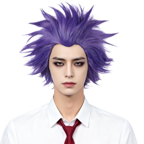 Linfairy Short Purple Halloween Costume Hero Wigs cosplay peli Anime Fibre ad Alta Temperatura
