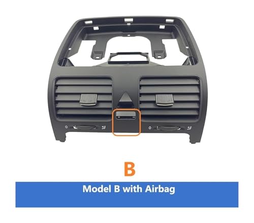 Grille d'aération pour VW MK5 2006-2011 : buse de climatisation centrale de tableau de bord
