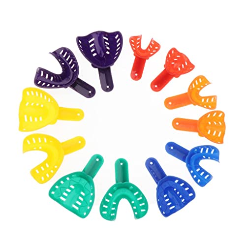 Jojomis 6 Pairs of Upper And Lower Colored Impression Trays,