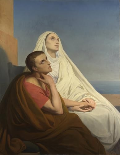 Pared impresiones lienzo Sant'Agostino e di Ary Scheffer murales 60x90