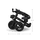 Kinderkraft AVEO 2 PRO Tricycle 6 in 1, CLICK&TWIST Rotating Seat, Reclining Both Directions, Foldable Compact Frame, UPF50+ Canopy, Freewheel, 9 Months to 5 Years, Grey - 16
