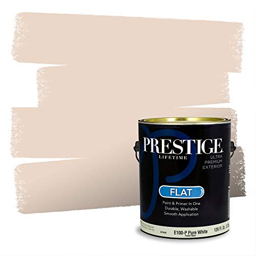 PRESTIGE Paints Exterior Paint and Primer In One, 1-Gallon, Flat, Comparable Match of Valspar* Warm Cappuccino*