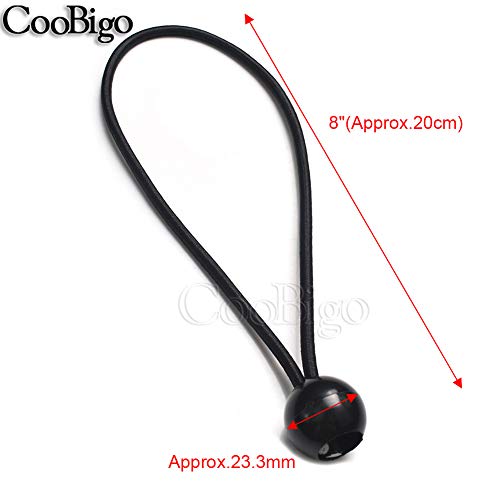 25Pack Length 8" Bungee Cord Ties, Ball Bungee Straps Tarp Tie-Down, Elastic Cord Shock Rope For Outdoor Camping Tarp Clip Tent Canvas Tarpaulin Flag Pole Heavy-Duty Versatile Organize Secure Accessoy #TOP1