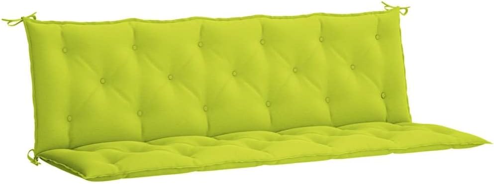 vidaXL Indoor/Outdoor Bench Cushions 2 pcs, Patio Loveseat Cushions, Porch Swing Seat Cushions, Non-Slip, Water-Repellent, Breathable, Resilient, Bright Green 70.9"x19.7"x2.8" Oxford Fabric