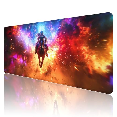 Tapis de Souris Gamer XXL Cheval 1200x600mm Sous-Main Bureau Antidérapant K49