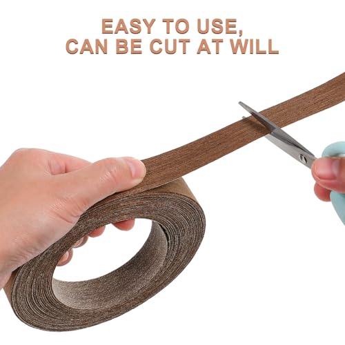 jojofuny 1 Rolle Kantenmöbel aus Massivholz Echtholz Kantenband Einfache Installation von Kantenband Holzkantenanleimer Kabinettstreifen Furnierband Furnierkante Kantenanleimung Brown