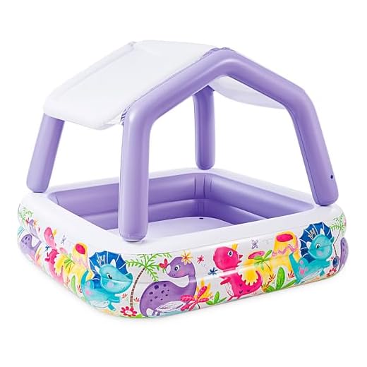 Intex Parasoll akvarium pool, färgglad, 157 x 157 x 122 cm, 57470, blandade färger, 1 styck