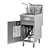 Value Series Commercial Deep Fryer 40 lb. Stainless Steel Floor Fryer for Restaurants, 3 Heating Tubes, 90,000 BTU, Natural Gas Powered (29R-001-NAT)
