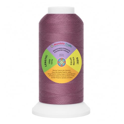 Mandala Crafts Mauve Tex 70 Polyester Heavy Duty Thread for Upholstery