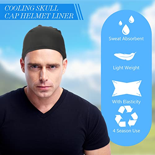 22 Pcs Cooling Skull Cap Helmet Liner Men's Cycling Cap Cooling Cap Sports Helmet Cap For Men Women Running Skiing Hat (Bright Color, Cute Style) #TOP3