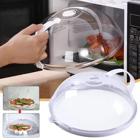 Tampa Protetora Alimentos Para Micro-ondas Plástico Com Alça