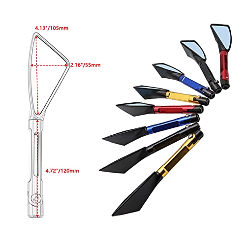 Jmtbno 8Mm 10Mm Universal Cnc Motorcycle Handlebar End Mirror, Motorcycle Side Rearview Mirrors For Street Bike Sport Bike Dirt Bike Cruiser Chopper Scooter(Black) #TOP4