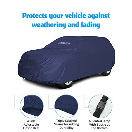 Image of CARMATE Parachute Custom Fitting Waterproof Car Body Cover for Porsche Cayenne - Blue (Without Side Mirror & Antenna Pockets)