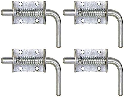 Buyers Products B2595SH Spring Latch Assembly W/ 2-3/8" Handle, 4 Pack, 1/2" Spring Loaded Latch Pin Without Keeper, Zinc Plated Latch for Gate Latch, Utility Latch, Trailer Latch, Cage Latch image 2