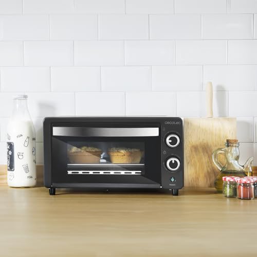 Cecotec Tischofen Bake&Toast 1090 Black, 10 L, 1000 W, 60-Minuten-Timer, Temperaturregelung bis zu 230ºC, Backblech, Grillrost und Zange mit Griff – Bild 5