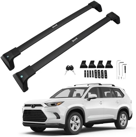 Powerty 268LBS Roof Rack Cross Bars for 2020-2026 Toyota Highland...