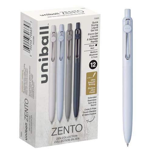 Amazon | Uniball Zento ゲルインクローラーボールペン、ブラック中字