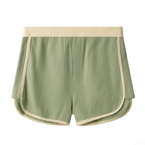 Boxer taille basse en coton côtelé pour homme - Respirant et doux - Confortable - Taille XL - Vert