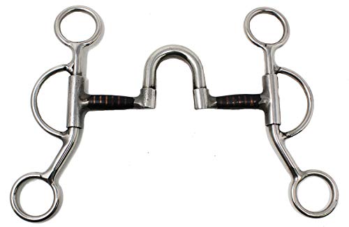 CHALLENGER Horse Sweet Iron Mouth Correction Bit w/Stainless Steel 6-3/4" Cheeks 35173A
