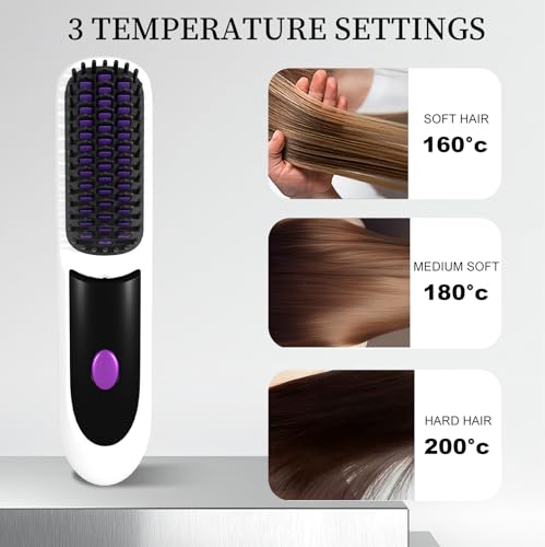 Cepillo Alisador Portátil para Cabello Corto miniatura 3