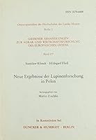 Neue Ergebnisse Der Lupinenforschung in Polen 3428069889 Book Cover