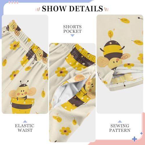 Bee Honey Honeycomb Yellow Pajama Pants Long Sleep Pant Soft PJ Bottoms Sleepwear4