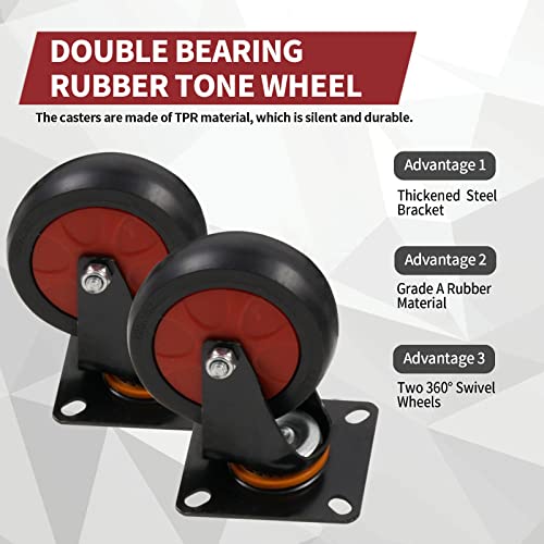 Platform Truck Push Cart Dolly, Foldable Hand Trucks With 1000Lb Weight Capacity 36X24Inch Large Size For Easy Storage And 360 Degree Swivel Wheels #TOP2