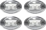Recon 264132CL LED Fender Lights 1999-2008 Ford Super Duty (4-Piece Set) - Clear Lens with Chrome Trim