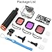 OKFUN Waterproof Housing Case with 3Pack Filters for Go Pro Hero 13 Hero 12 Hero 11 Hero 10 Hero 9 Black,Protective Underwater Dive Shell Monopod Floating Hand Grip Pole Stick Action Camera Accessory