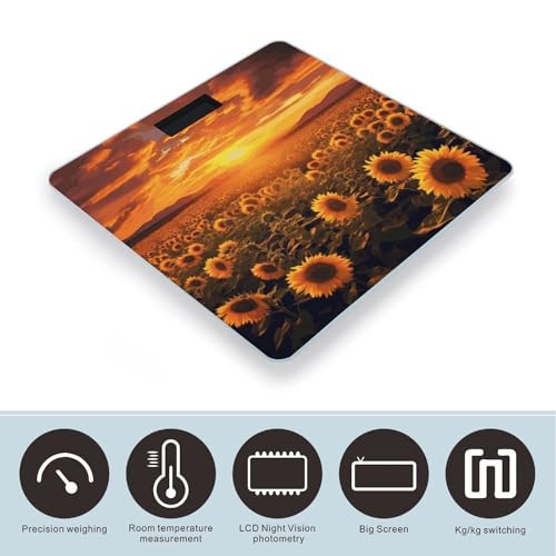 Báscula digital GHEPSDW con diseño Sunset y vidrio templado miniatura 3