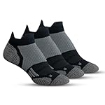Compression Athletic Ankle Socks (3 Pairs) – Low Cut Double Tab Running Socks with Arch Support & Ideal for Pickleball