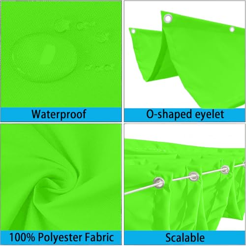 Voile ombrage rétractable vague imperméable et indéchirable vert - 7