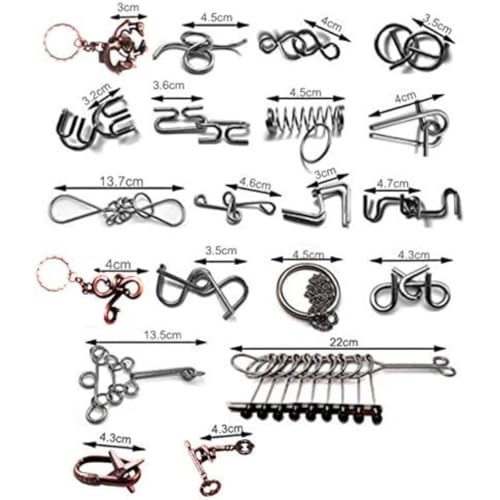 Quebra-Cabeça Enigma Puzzle de Metal, Puzzle and Perplex Com 20 Peças