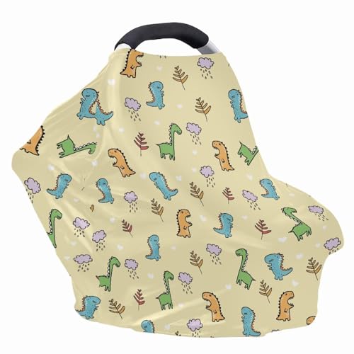 Image of Cute Dragon Multi-Purpose Baby Car Seat Cover Dust Cover Breathable Sun-Proof Infant Stroller Cover Privacy Protection Soft Multifunctional Breastfeeding Shawl