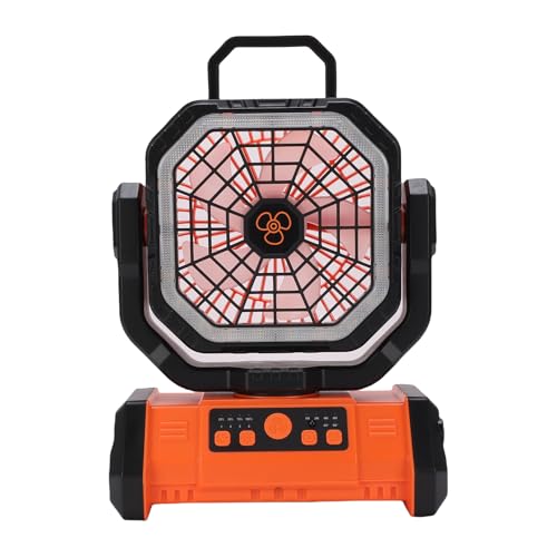 Ventilador de camping con batería de 20000 mAh y luz LED ajustable 2