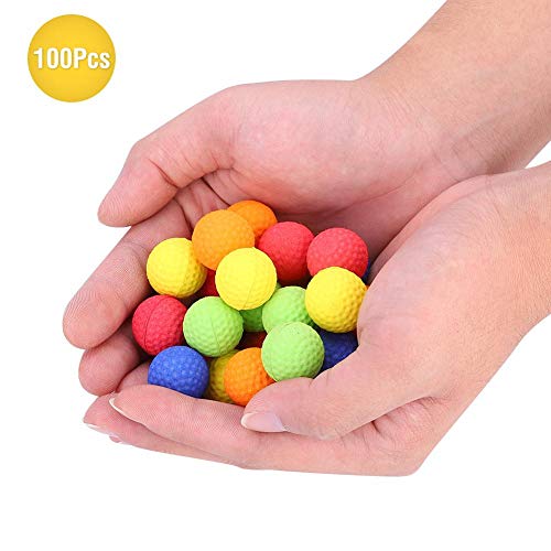 Bola de bala macia ZJchao, 100 peças, bolas de bala macias coloridas para refil de armas Rival Zeus