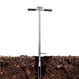 Sonda de Muestra de Suelo de 1 M/38 Mm Muestra de Suelo de Acero Inoxidable Herramienta de Muestra de Suelo con Mango Estilo T con Pedal Eyector para Muestreo de Granja de Jardín